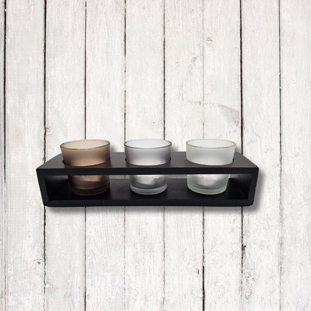 3-Piece Votive Candle Set with Custom Base